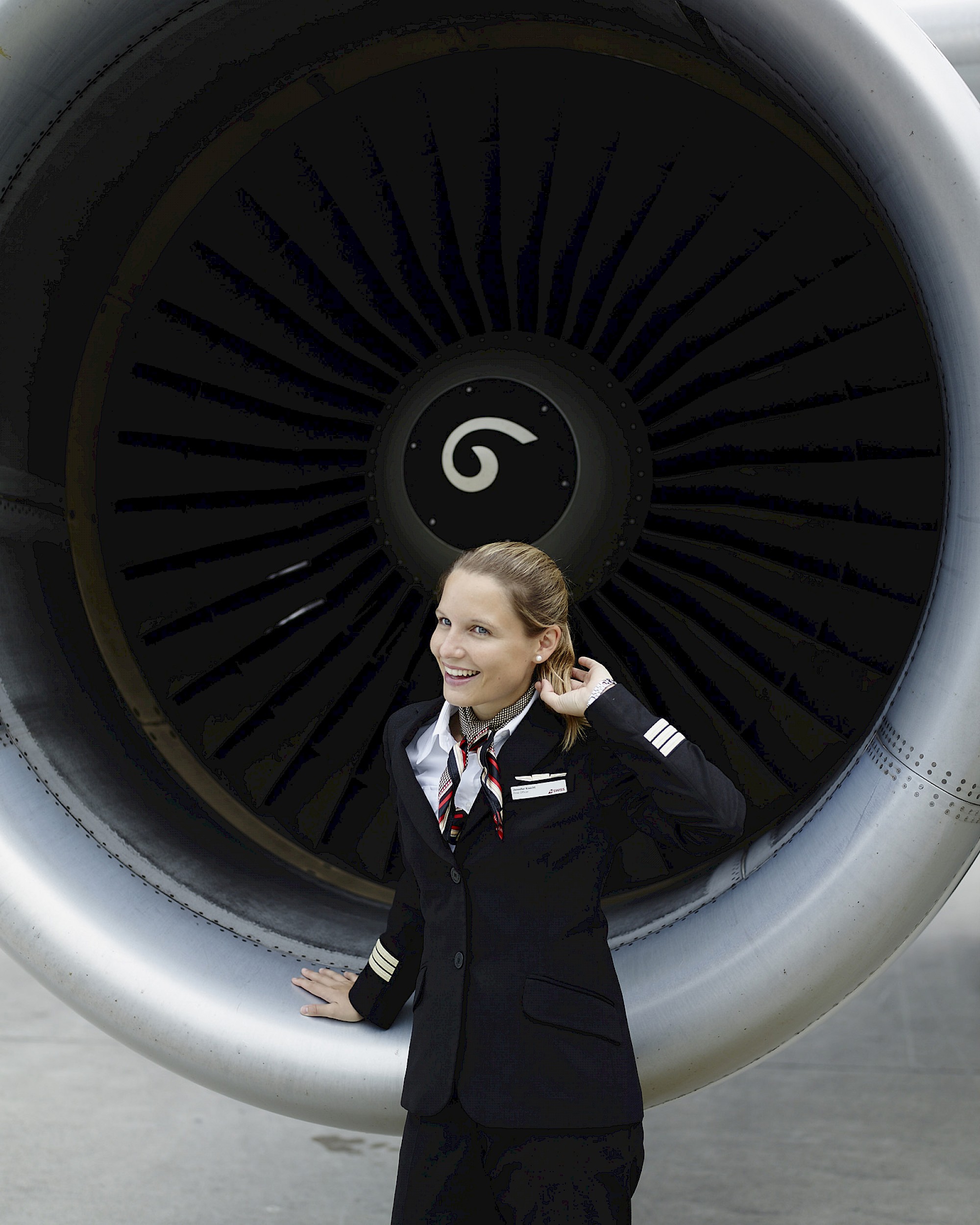 Jennifer Knecht, Swiss Pilotin für das UBS Magazin